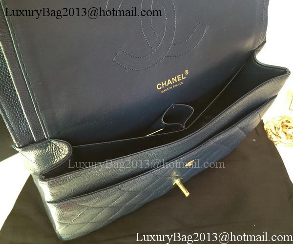 Chanel Jumbo Double Flaps Bag Blue Cannage Pattern A36097 Gold Chanel Jumbo Double Flaps Bag Blue Cannage Pattern A36097 Gold