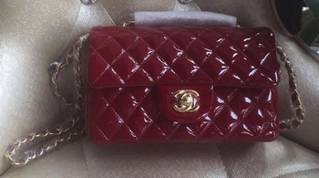 Chanel mini Classic Flap Bag Original Patent A1116 Wine Chanel mini Classic Flap Bag Original Patent A1116 Wine