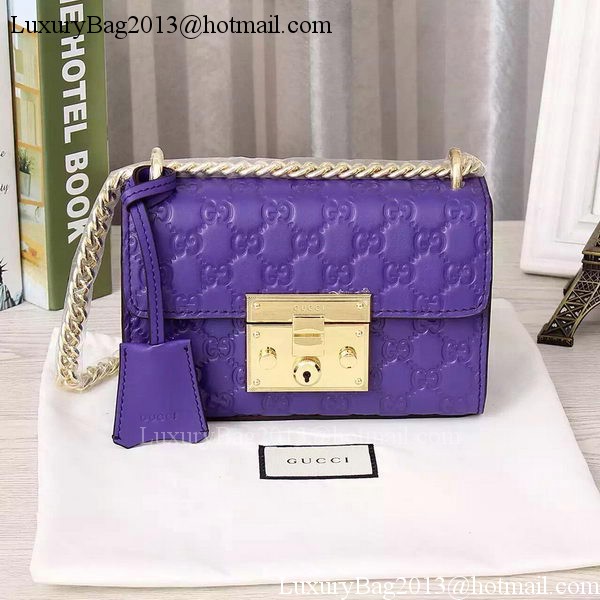 Gucci Padlock Gucci Signature Shoulder Bag 409487 Violet Gucci Padlock Gucci Signature Shoulder Bag 409487 Violet