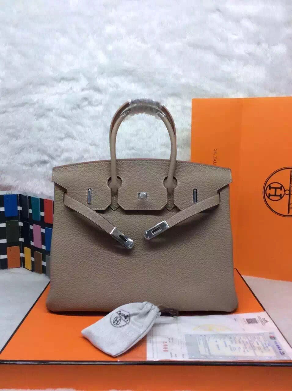 Hermes Birkin 35CM 30CM Tote Bag Grainy Leather H35H30 Grey Hermes Birkin 35CM 30CM Tote Bag Grainy Leather H35H30 Grey