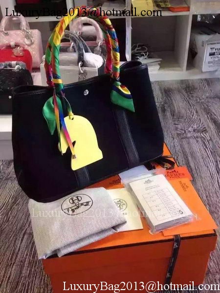 Hermes Garden Party 36cm Tote Bags Canvas HGP1927 Black Hermes Garden Party 36cm Tote Bags Canvas HGP1927 Black
