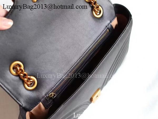 Gucci GG Marmont Matelasse Shoulder Bag 443497 Black Gucci GG Marmont Matelasse Shoulder Bag 443497 Black