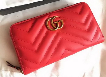 Gucci GG Marmont Zip Around Wallet 443123 Red Gucci GG Marmont Zip Around Wallet 443123 Red