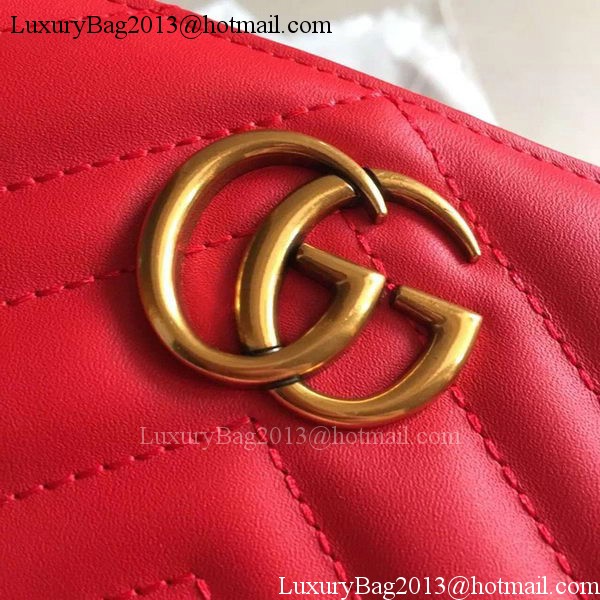 Gucci GG Marmont Zip Around Wallet 443123 Red Gucci GG Marmont Zip Around Wallet 443123 Red