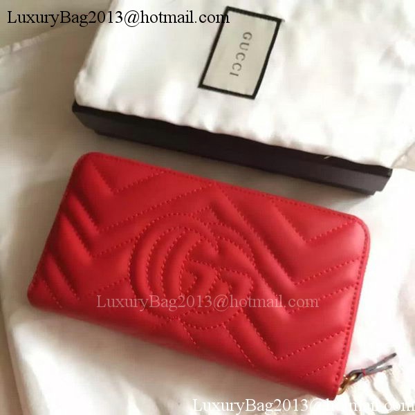Gucci GG Marmont Zip Around Wallet 443123 Red Gucci GG Marmont Zip Around Wallet 443123 Red