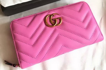 Gucci GG Marmont Zip Around Wallet 443123 Rose Gucci GG Marmont Zip Around Wallet 443123 Rose