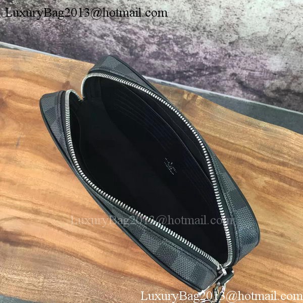 Louis Vuitton Damier Graphite Canvas KASAI CLUTCH N41664 Louis Vuitton Damier Graphite Canvas KASAI CLUTCH N41664