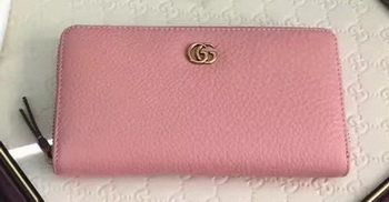 Gucci Leather Zip Around Wallet 456117 Pink Gucci Leather Zip Around Wallet 456117 Pink