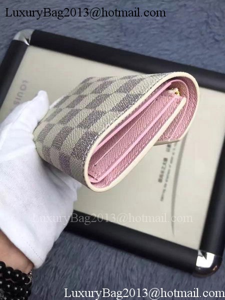 Louis Vuitton Damier Azur Canvas VICTORINE WALLET N58114 Pink Louis Vuitton Damier Azur Canvas VICTORINE WALLET N58114 Pink