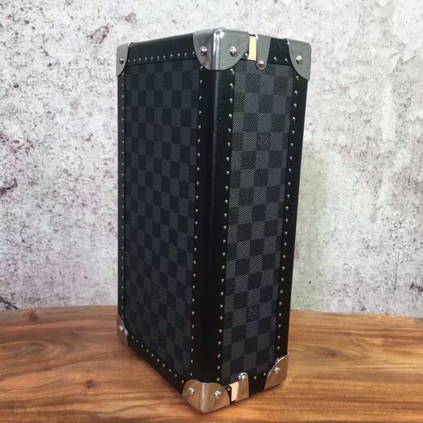Louis Vuitton Damier Graphite Canvas Watches Box 40664 Black Louis Vuitton Damier Graphite Canvas Watches Box 40664 Black