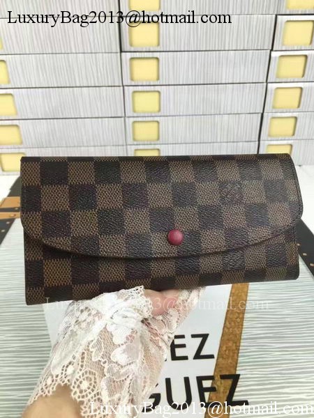Louis Vuitton Damier Ebene Canvas Emilie Wallet N60696 Louis Vuitton Damier Ebene Canvas Emilie Wallet N60696
