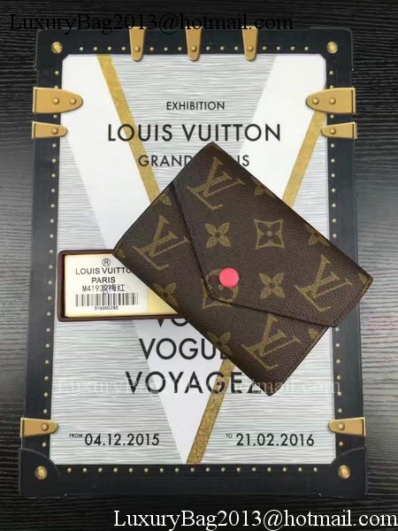 Louis Vuitton Monogram Canvas Victorine Wallet M62360 Rose Louis Vuitton Monogram Canvas Victorine Wallet M62360 Rose