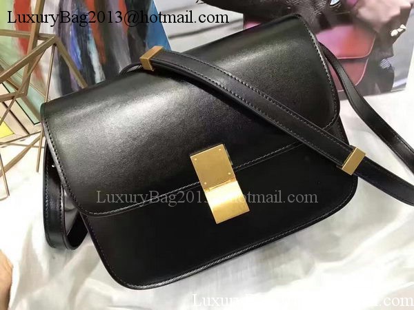 Celine Classic Box Flap Bag Smooth Leather C20447 Black Celine Classic Box Flap Bag Smooth Leather C20447 Black