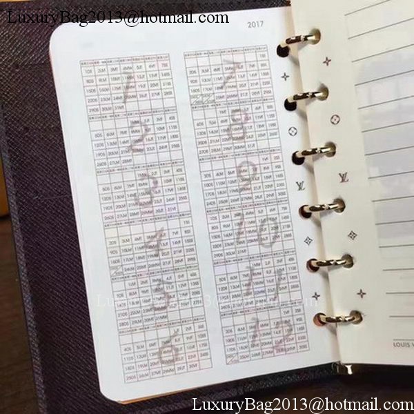 Louis Vuitton Damier Ebene Canvas DESK AGENDA NOTES REFILL N20006 Louis Vuitton Damier Ebene Canvas DESK AGENDA NOTES REFILL N20006