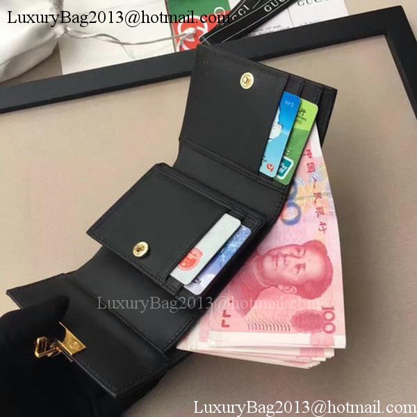 Gucci Signature Leather Padlock Wallet 453155 Black Gucci Signature Leather Padlock Wallet 453155 Black