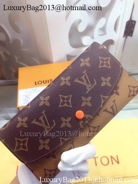Louis Vuitton Monogram Canvas Emilie Wallet M60136 Orange Louis Vuitton Monogram Canvas Emilie Wallet M60136 Orange