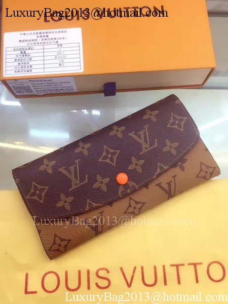 Louis Vuitton Monogram Canvas Emilie Wallet M60136 Orange Louis Vuitton Monogram Canvas Emilie Wallet M60136 Orange