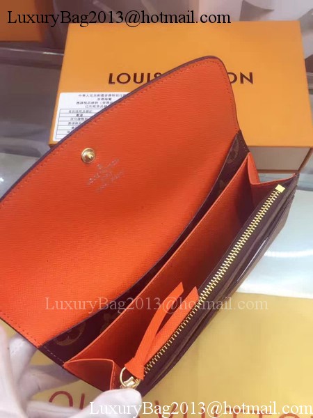 Louis Vuitton Monogram Canvas Emilie Wallet M60136 Orange Louis Vuitton Monogram Canvas Emilie Wallet M60136 Orange