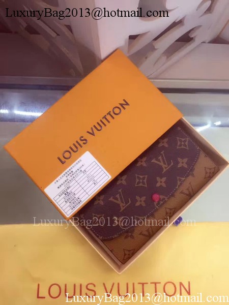 Louis Vuitton Monogram Canvas Emilie Wallet M60136 Rose Louis Vuitton Monogram Canvas Emilie Wallet M60136 Rose