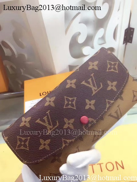Louis Vuitton Monogram Canvas Emilie Wallet M60136 Rose Louis Vuitton Monogram Canvas Emilie Wallet M60136 Rose