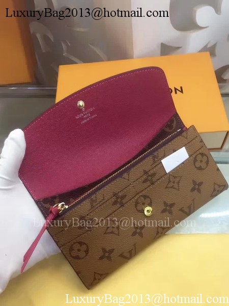 Louis Vuitton Monogram Canvas Emilie Wallet M60136 Rose Louis Vuitton Monogram Canvas Emilie Wallet M60136 Rose