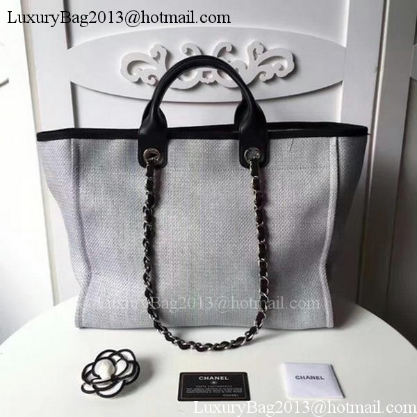 Chanel Large Canvas Tote Shopping Bag CHA1679 Grey Chanel Large Canvas Tote Shopping Bag CHA1679 Grey