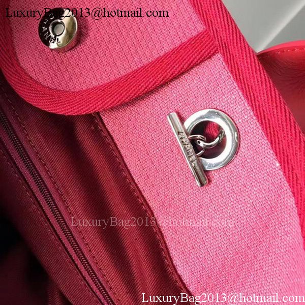 Chanel Large Canvas Tote Shopping Bag CHA1679 Red Chanel Large Canvas Tote Shopping Bag CHA1679 Red