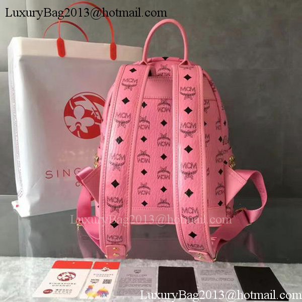 MCM Medium Top Studs Backpack MCM0039 Pink MCM Medium Top Studs Backpack MCM0039 Pink