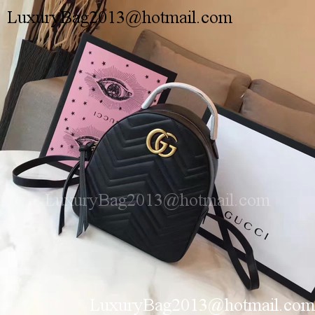 Gucci GG Marmont Quilted Leather Backpack 476671 Black Gucci GG Marmont Quilted Leather Backpack 476671 Black