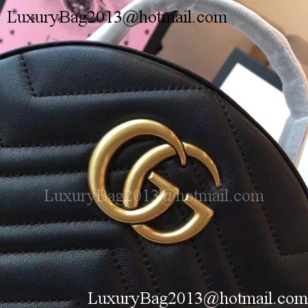 Gucci GG Marmont Quilted Leather Backpack 476671 Black Gucci GG Marmont Quilted Leather Backpack 476671 Black