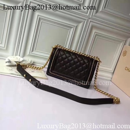 Boy Chanel Flap Shoulder Bag Sheepskin Leather A67085E Black Boy Chanel Flap Shoulder Bag Sheepskin Leather A67085E Black