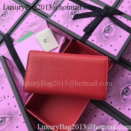 Gucci Padlock Continental Wallet Calfskin Leather 453506 Red Gucci Padlock Continental Wallet Calfskin Leather 453506 Red
