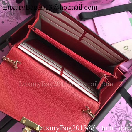 Gucci Padlock Continental Wallet Calfskin Leather 453506 Red Gucci Padlock Continental Wallet Calfskin Leather 453506 Red