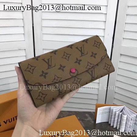 Louis Vuitton Monogram Canvas EMILIE WALLET M60697 Rose Louis Vuitton Monogram Canvas EMILIE WALLET M60697 Rose