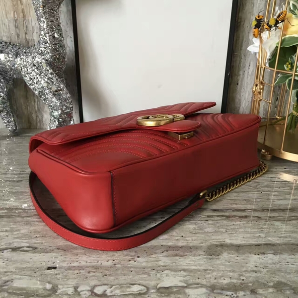 Gucci GG Marmont Velvet Shoulder Bag 443496A Red Gucci GG Marmont Velvet Shoulder Bag 443496A Red