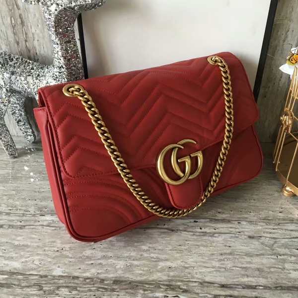 Gucci GG Marmont Velvet Shoulder Bag 443496A Red Gucci GG Marmont Velvet Shoulder Bag 443496A Red