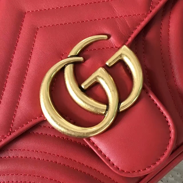 Gucci GG Marmont Velvet Shoulder Bag 443496A Red Gucci GG Marmont Velvet Shoulder Bag 443496A Red