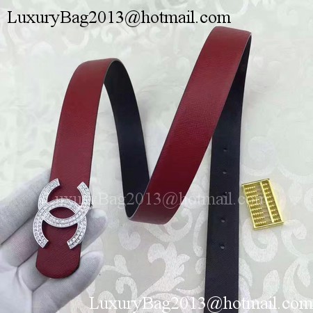 Chanel 30mm Leather Belt CH5235 Red Chanel 30mm Leather Belt CH5235 Red