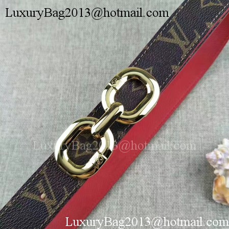 Louis Vuitton 30mm Brown Leather Belt M4226 Gold Louis Vuitton 30mm Brown Leather Belt M4226 Gold