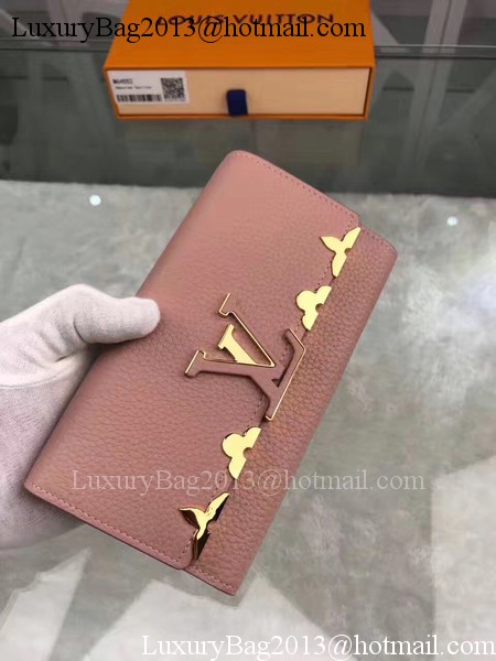 Louis Vuitton CRUISE 2017 CAPUCINES WALLET M64551 Pink Louis Vuitton CRUISE 2017 CAPUCINES WALLET M64551 Pink