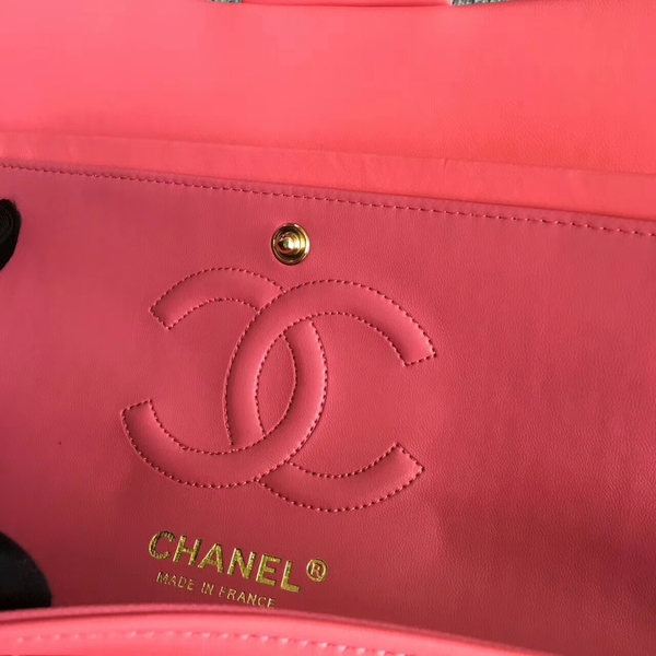 Chanel Flap Shoulder Bags Pink Original Patent Leather CF1112 Gold Chanel Flap Shoulder Bags Pink Original Patent Leather CF1112 Gold