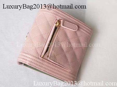 Chanel Matelasse Bi-Fold Wallet Pink Cannage Patterns A48980 Gold Chanel Matelasse Bi-Fold Wallet Pink Cannage Patterns A48980 Gold