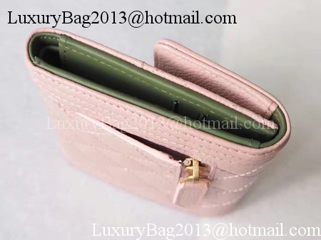 Chanel Matelasse Bi-Fold Wallet Pink Cannage Patterns A48980 Gold Chanel Matelasse Bi-Fold Wallet Pink Cannage Patterns A48980 Gold