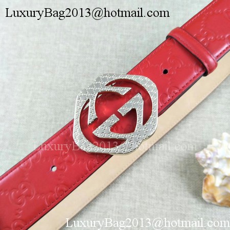 Gucci 38mm Leather Belt GG57098 Red Gucci 38mm Leather Belt GG57098 Red