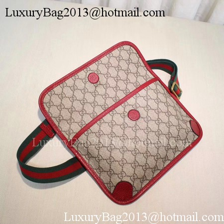 Gucci GG Supreme Belt Bag 493930 Red Gucci GG Supreme Belt Bag 493930 Red