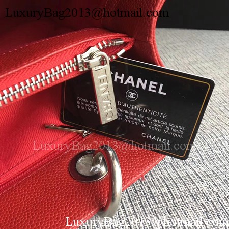 Chanel LE Boy Grand Shopping Tote Bag GST Red Cannage Pattern A50995 Silver Chanel LE Boy Grand Shopping Tote Bag GST Red Cannage Pattern A50995 Silver