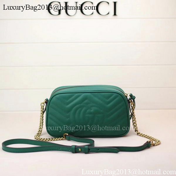 Gucci GG Marmont Matelasse Shoulder Bag 447632 Green Gucci GG Marmont Matelasse Shoulder Bag 447632 Green