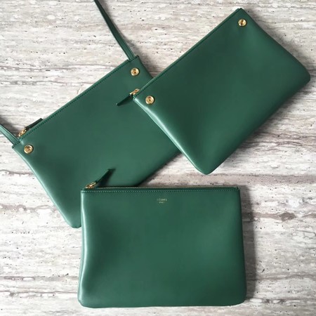 Celine Trio Crossbody Messenger Bag C55421 Green Celine Trio Crossbody Messenger Bag C55421 Green
