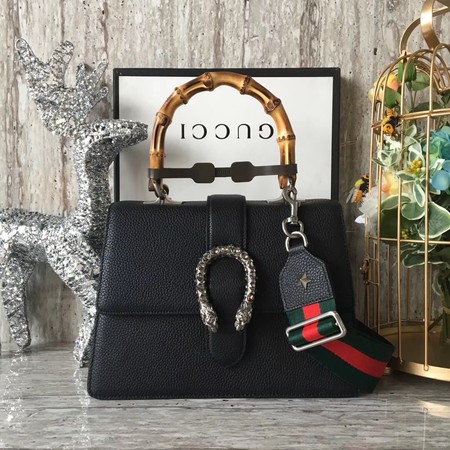 Gucci Dionysus Leather Top Handle Bag 448075 Black Gucci Dionysus Leather Top Handle Bag 448075 Black