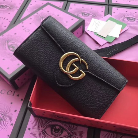Gucci GG Marmont Matelasse Leather Wallet 400586 Black Gucci GG Marmont Matelasse Leather Wallet 400586 Black
